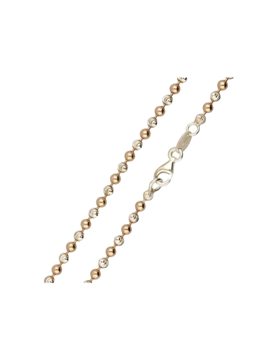MY iMenso "bead" 50cm necklace (925/rosegold-plated) two tone