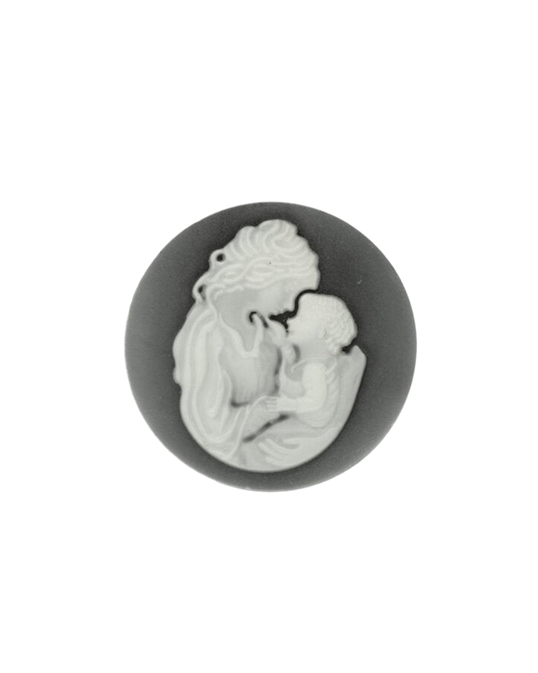 MY iMenso "mother & child" agate cameo 33mm insignia (black)