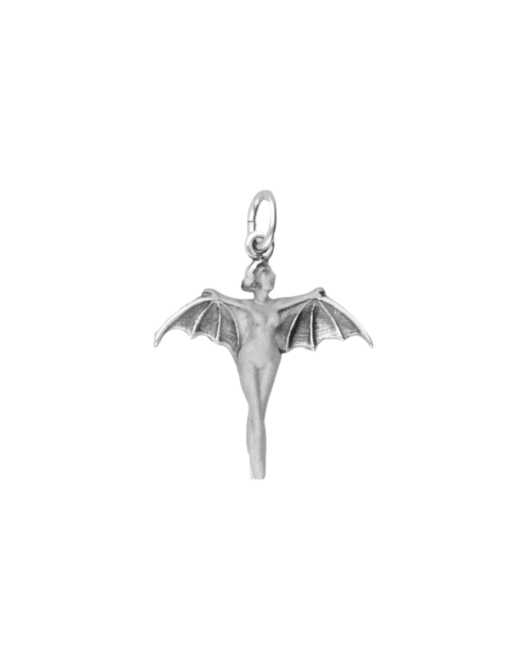 Zilveren Vrouw met vleugels Art Nouveau Jugendstil hanger