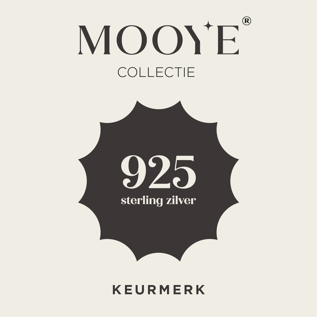 Zilveren Narcis in driehoek ketting hanger badge-mooye