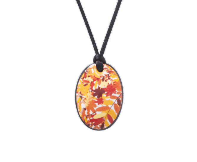 Louisiana Collectie ovaal porseleinen ketting hanger