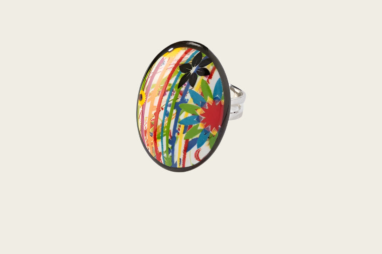 Paradiso Collection oval porcelain ring