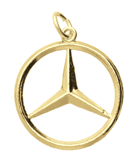 Gouden Auto embleem ketting hanger - groot