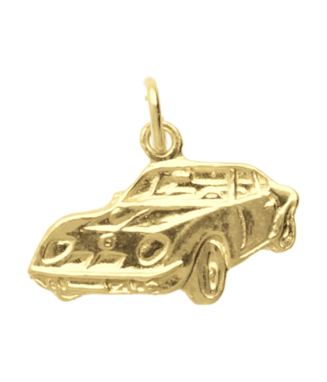 Zilveren Sportauto vlak ketting hanger 1241850376