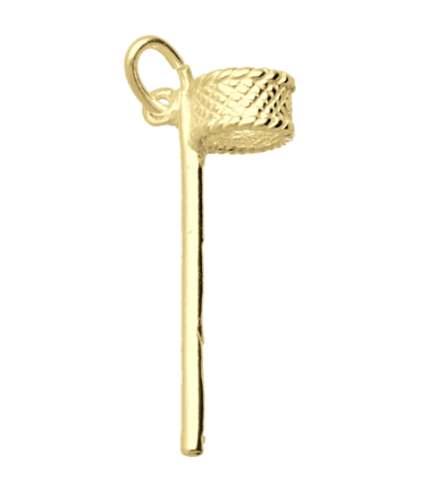 Gouden korfbal standaard ketting hanger
