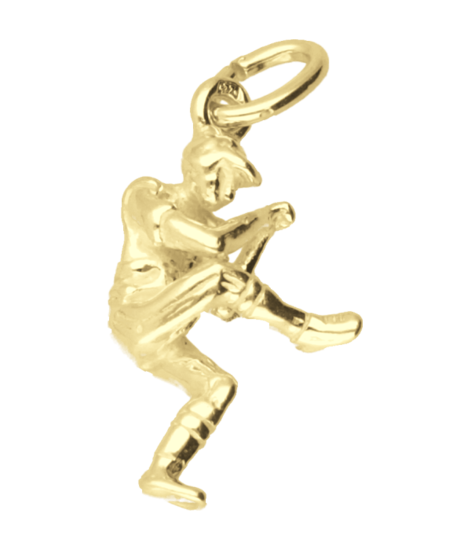 Gouden Honkbal werper ketting hanger