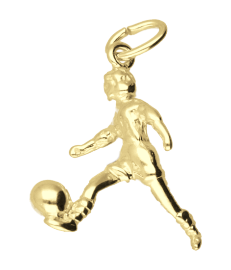 Gouden Voetbalster ketting hanger