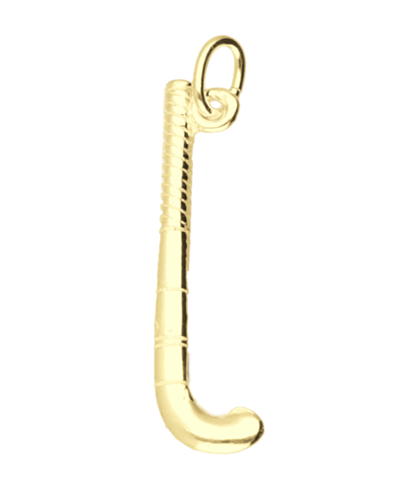 Gouden Hockeystick 2 ketting hanger
