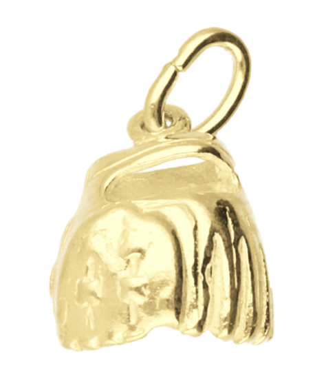 Gouden Honkbalhandschoen middel ketting hanger