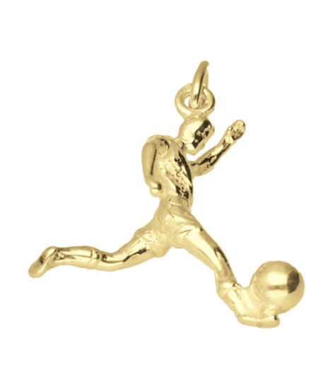 Gouden Voetballer middel ketting hanger