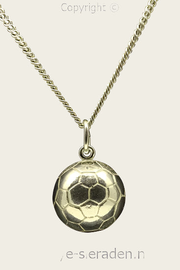 Gouden Voetbal half ketting hanger