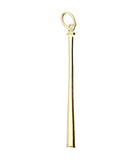Gouden Honkbalknuppel lang ketting hanger