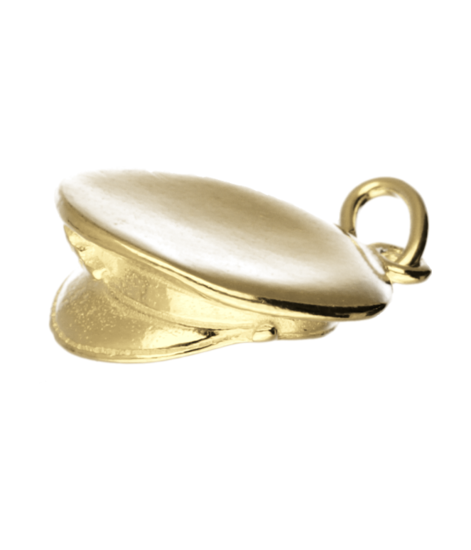 Gouden Politiepet ketting hanger