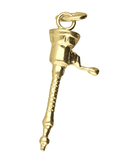 Gouden Brandweerspuit ketting hanger