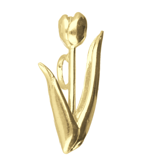 Gouden Tulp middel ketting hanger
