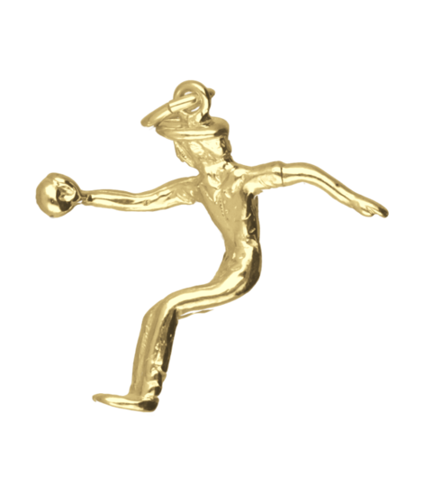 Gouden Jeu de bouler ketting hanger