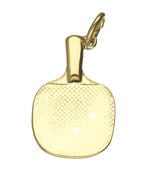 Gouden Tafeltennisbat ketting hanger