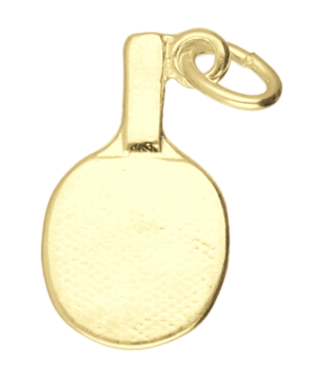 Gouden Tafeltennisbat ketting hanger