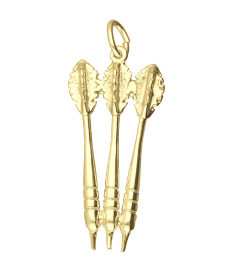 Zilveren Dartpijlenset ketting hanger 1241858911
