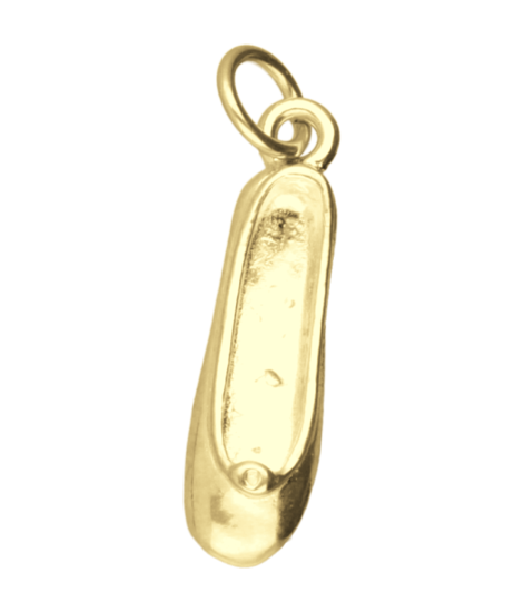 Gouden Balletschoen 2 ketting hanger