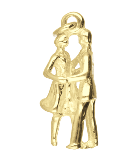Gouden Danspaar ketting hanger