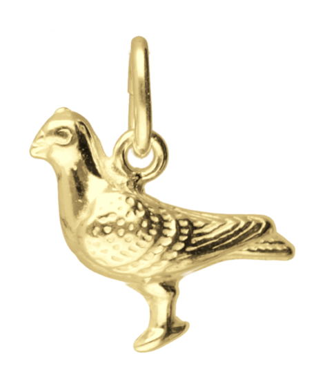 Gouden Duif klein ketting hanger