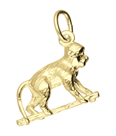 Gouden aap ketting ketting hanger