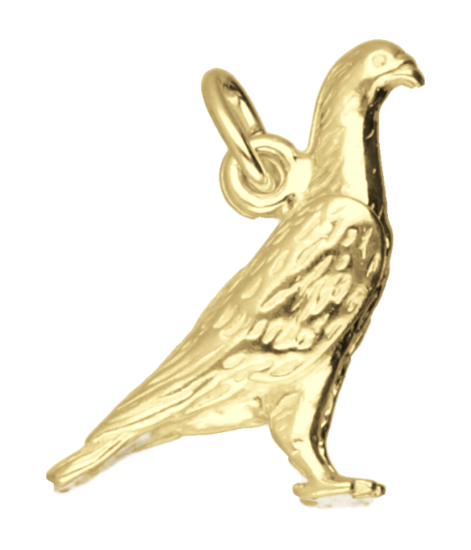 Gouden Duif groot ketting hanger