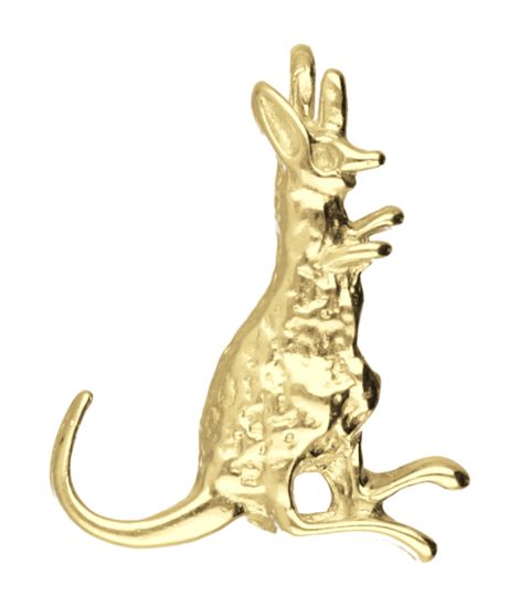 Gouden Kangoeroe ketting hanger