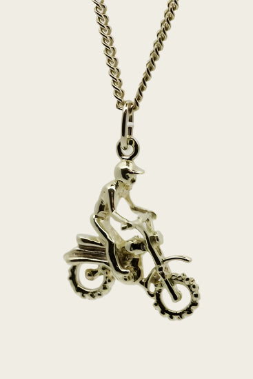 Gouden Crossmotor ketting hanger