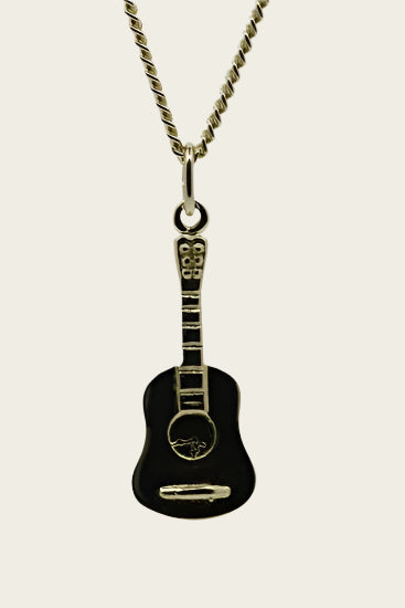 Gouden Gitaar ketting hanger