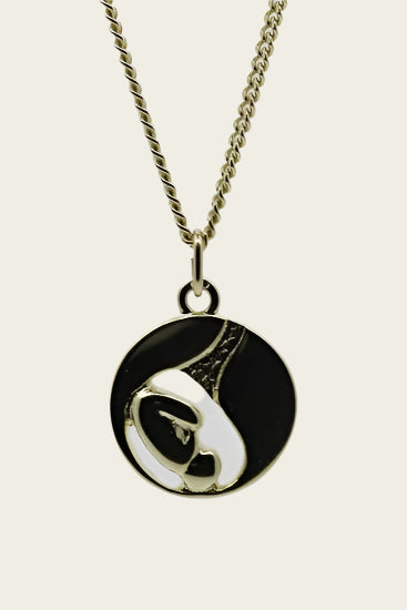 Gold Baby in Belly Necklace Pendant