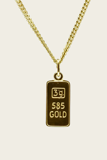 Gold Bar Necklace Pendant