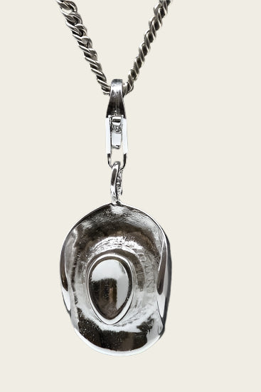 Zilveren Cowboyhoed hanger en/of bedel