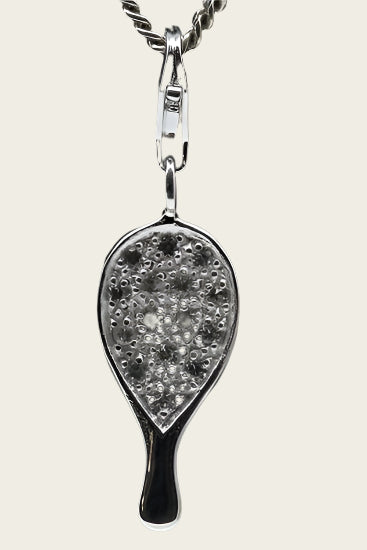 Silver Mirror with crystal pendant and/or charm