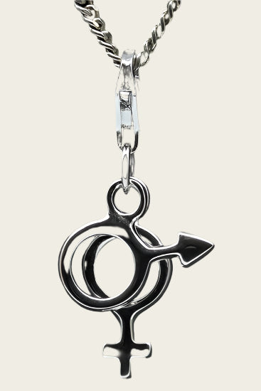Silver Man and Woman Sign Pendant and/or Charm