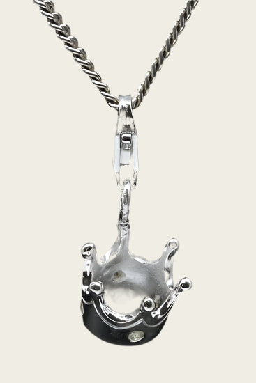 Silver Crown with zirconia pendant and/or charm