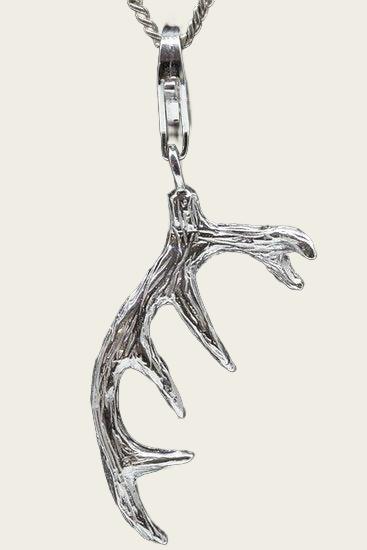 Silver Antler large pendant and/or charm