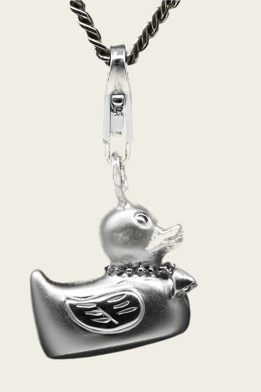 Silver Duck Gloss Matte Pendant and/or Charm