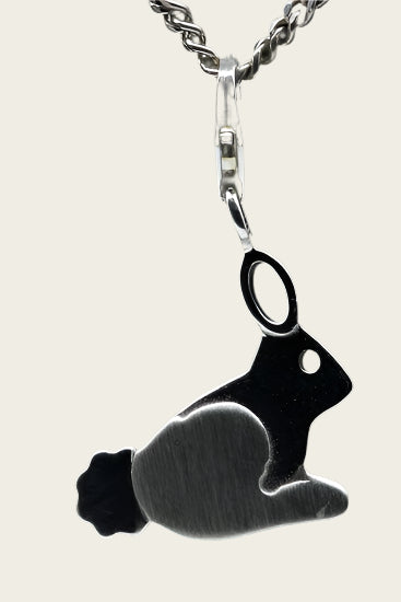 Silver Hare matt gloss pendant and/or charm