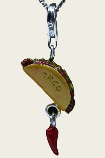 Silver Taco pendant and/or charm