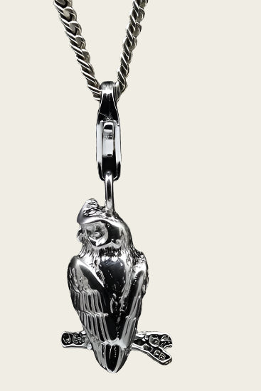 Silver Owl on branch pendant and/or charm