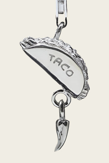 Silver Taco pendant and/or charm