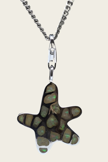 Silver Starfish with opal pendant and/or charm
