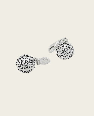 Silver colorful Ball pendant and/or charm