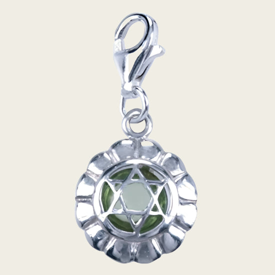 Silver Chakra heart pendant and/or charm