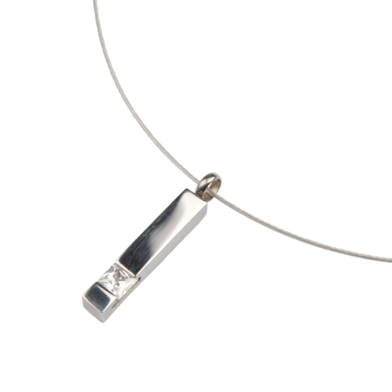 Stainless steel ash jewelry Crystal memorial pendant