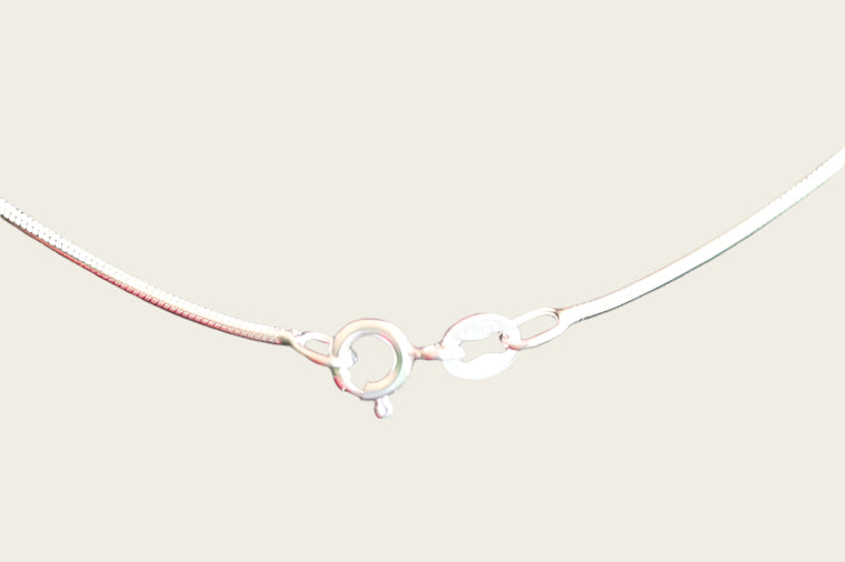 Zilveren ketting slang 1. fijn - dikte 1,0 mm - 42/45/50 cm