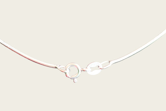 Zilveren ketting slang 1. fijn - dikte 1,0 mm - 42/45/50 cm