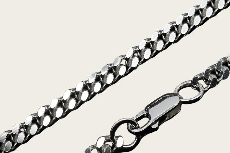 Zilveren ketting gourmet 5. zwaar - dikte 4,4 mm - 50/60/70 cm